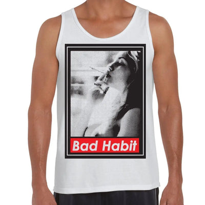 Bad Habit Smoking Girl Men's Tank Vest Top M / White