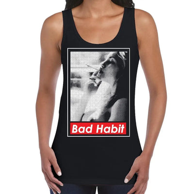 Bad Habit Smoking Girl Women's Tank Vest Top XXL / Black