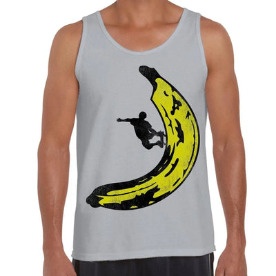 Banana Skateboarder Men's Tank Vest Top XXL / Light Grey