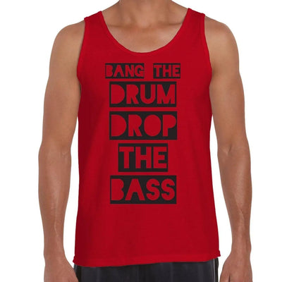 Bang The Drum Drop The Bass Jungle Men's Tank Vest Top M / Red
