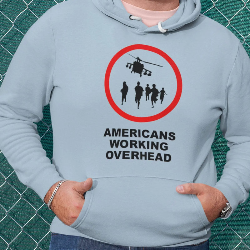 Banksy Americans Working Overhead Hoodie - Hoodie