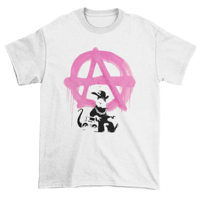 Banksy Anarchy Rat T-Shirt M / White