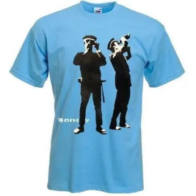 Banksy Avon & Somerset Police T-Shirt 3XL / Light Blue