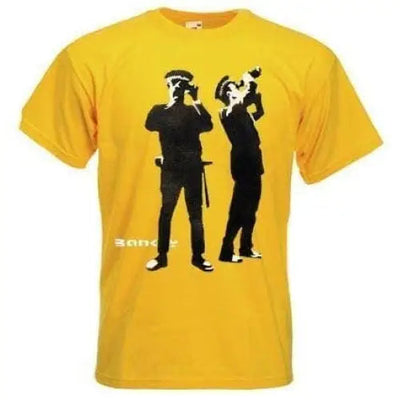 Banksy Avon & Somerset Police T-Shirt 3XL / Yellow