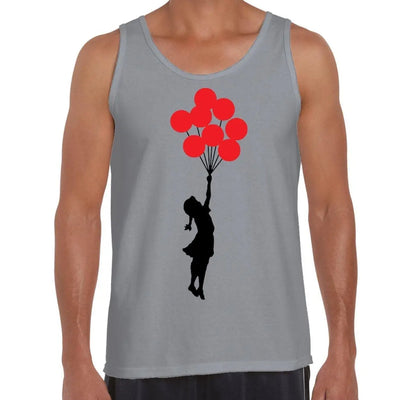 Banksy Balloon Girl Men's Tank Vest Top S / Light Grey