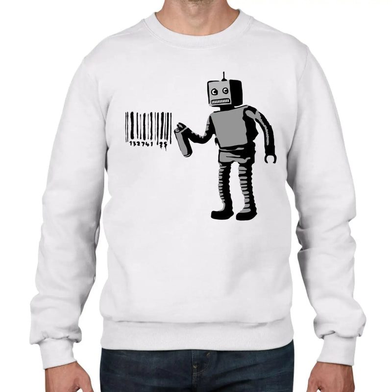 Banksy Barcode Robot Graffiti Men&