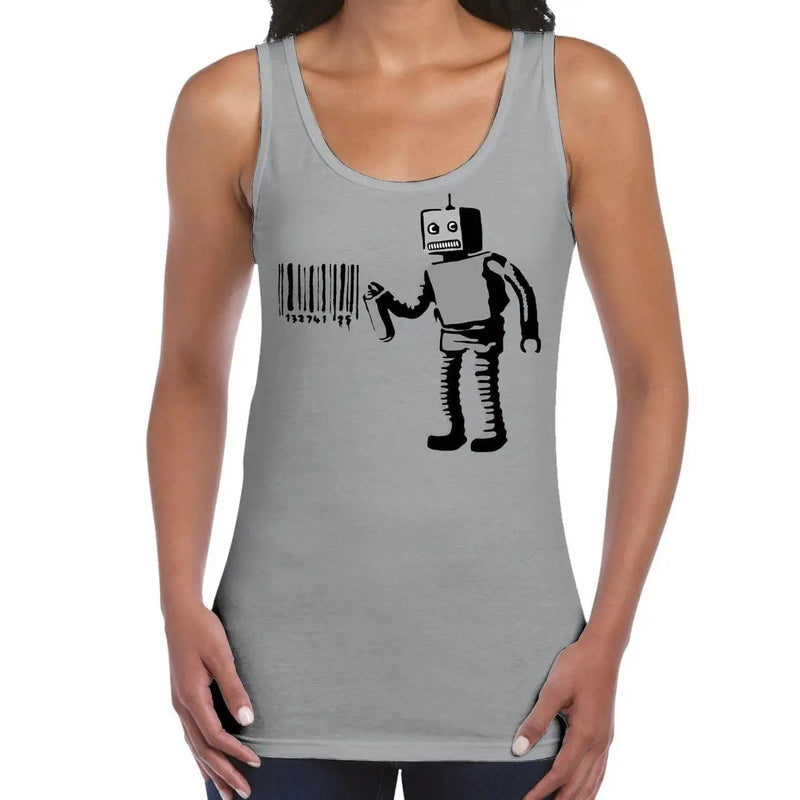 Banksy Barcode Robot Women&