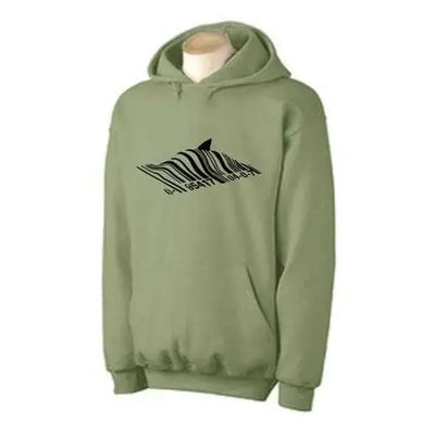 Banksy Barcode Shark Hoodie S / Khaki