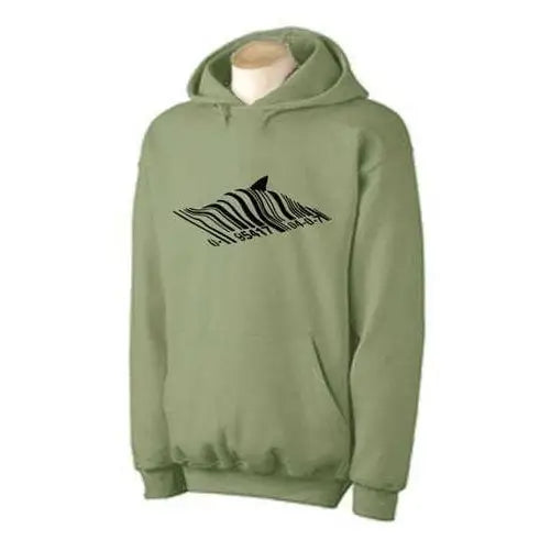 Banksy Barcode Shark Hoodie S / Khaki