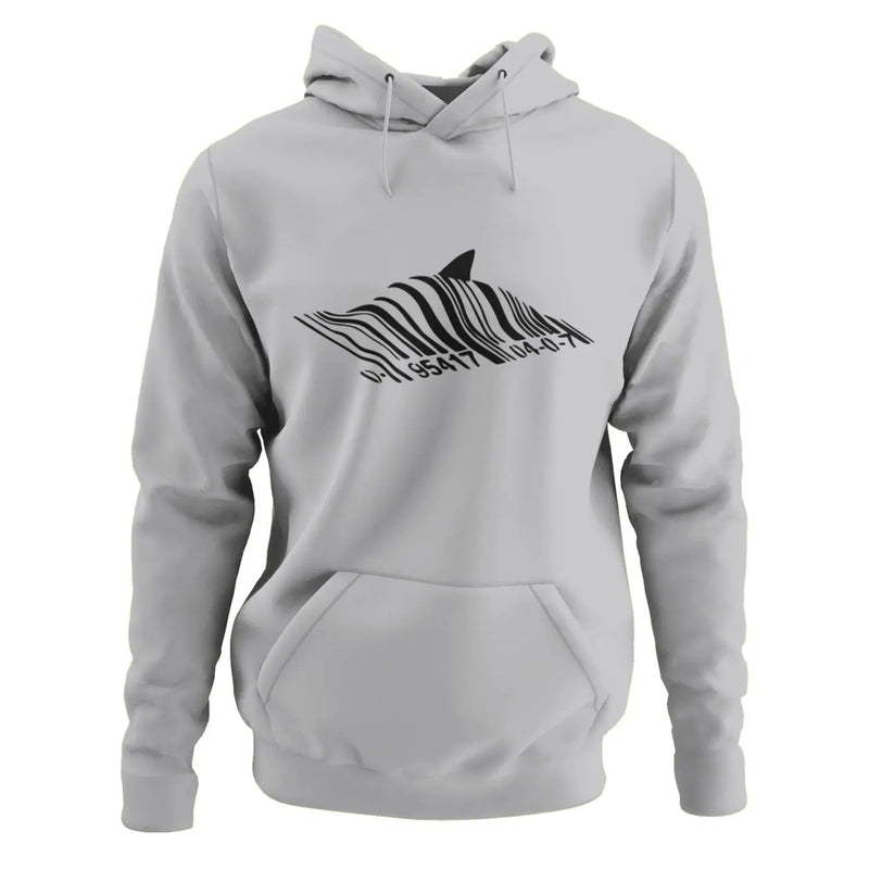 Banksy Barcode Shark Hoodie - M / Light Grey - Hoodie