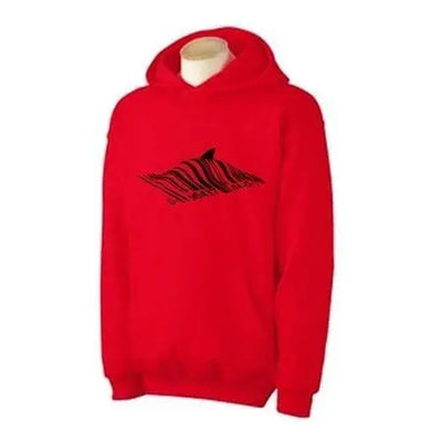 Banksy Barcode Shark Hoodie M / Red