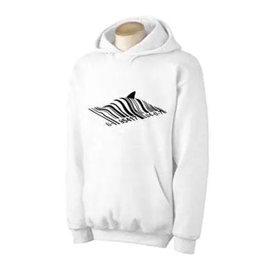 Banksy Barcode Shark Hoodie M / White