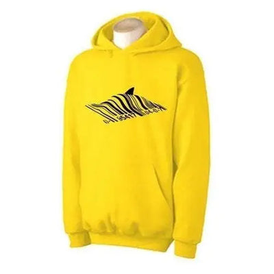 Banksy Barcode Shark Hoodie M / Yellow