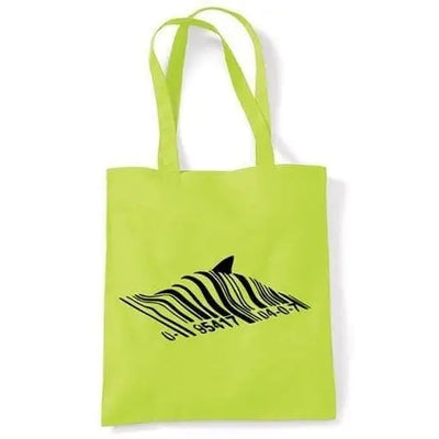 Banksy Barcode Shark Shoulder Bag Lime Green
