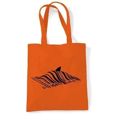 Banksy Barcode Shark Shoulder Bag Orange