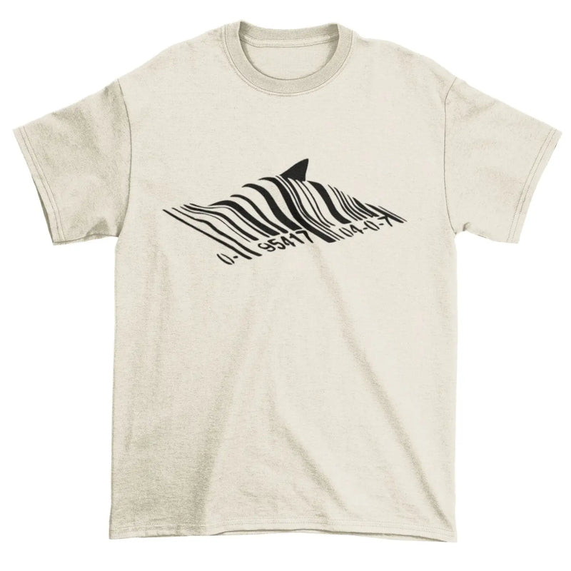 Banksy Barcode Shark T-Shirt S / Cream