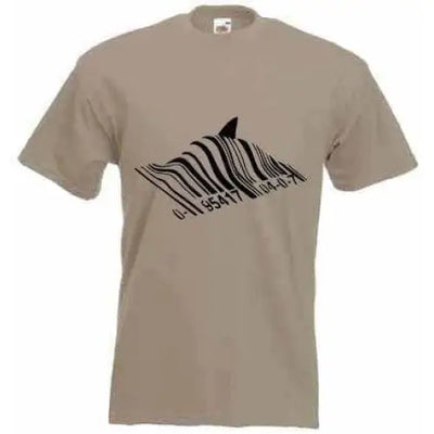 Banksy Barcode Shark T-Shirt S / Khaki