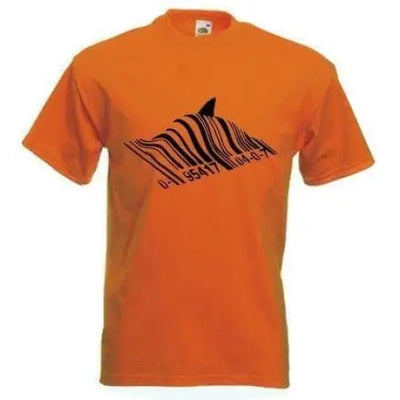 Banksy Barcode Shark T-Shirt S / Orange