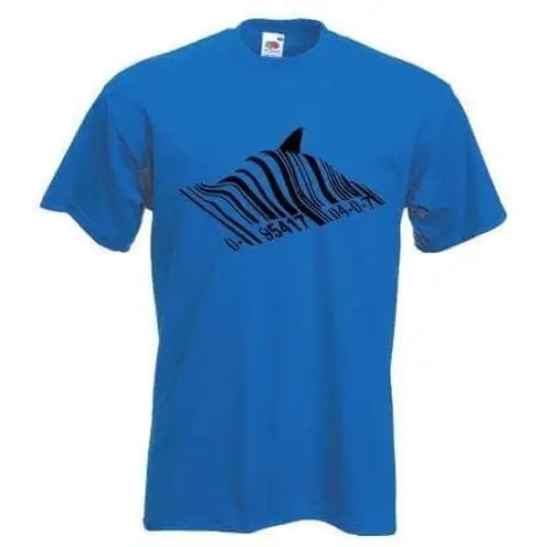 Banksy Barcode Shark T-Shirt S / Royal Blue