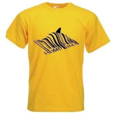 Banksy Barcode Shark T-Shirt S / Yellow