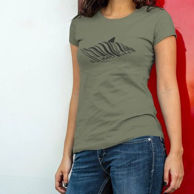 Banksy Barcode Shark Womens T-Shirt - Womens T-Shirt