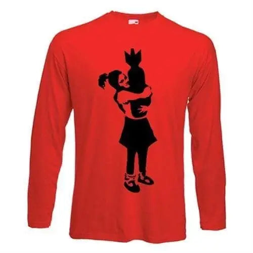 Banksy Bomb Hugger Long Sleeve T-Shirt XXL / Red