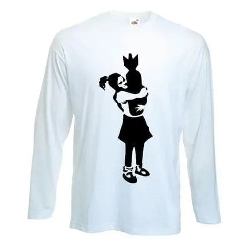 Banksy Bomb Hugger Long Sleeve T-Shirt XXL / White