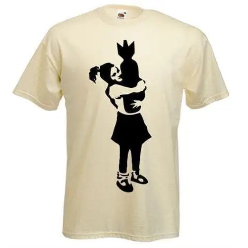 Banksy Bomb Hugger Mens T-Shirt M / Cream