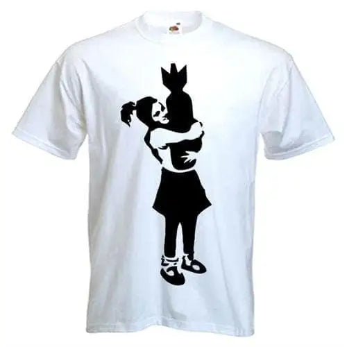 Banksy Bomb Hugger Mens T-Shirt M / White