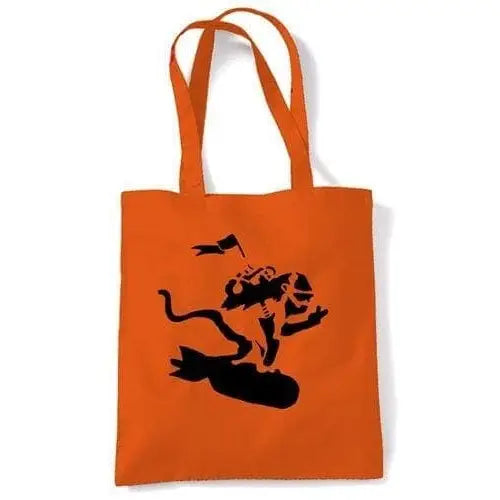 Banksy Bomb Monkey Shoulder bag Orange