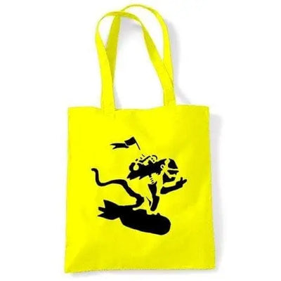 Banksy Bomb Monkey Shoulder bag Yellow