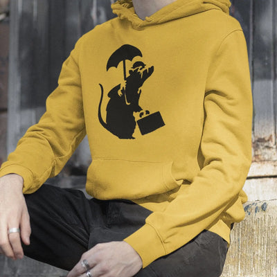 Banksy Bowler Rat Hoodie - Hoodie