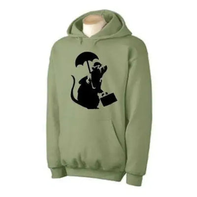 Banksy Bowler Rat Hoodie S / Khaki