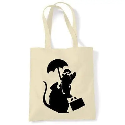 Banksy Bowler Rat Shoulder bag Cream