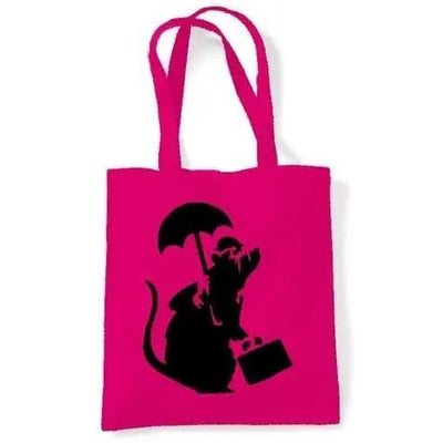 Banksy Bowler Rat Shoulder bag Dark Pink