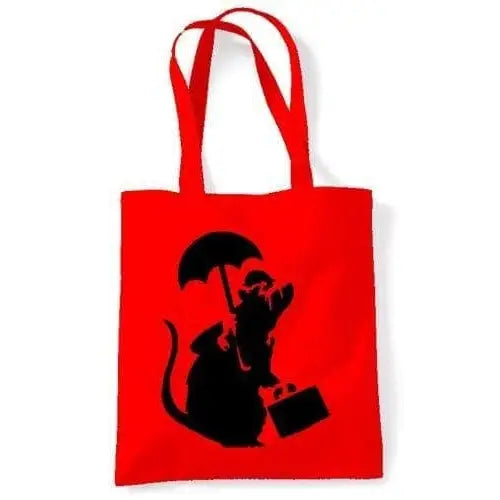 Banksy Bowler Rat Shoulder bag Red