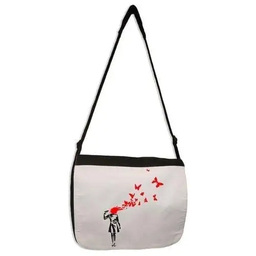 Banksy Butterfly Suicide Laptop Messenger Bag