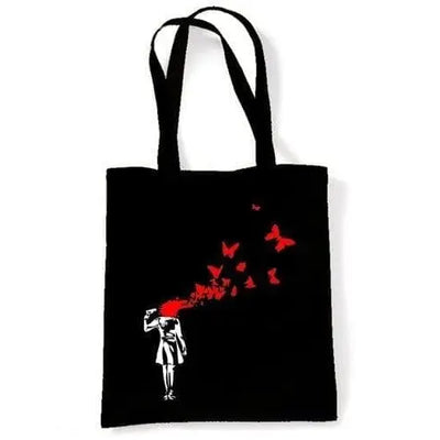 Banksy Butterfly Suicide Shoulder Bag