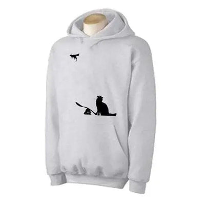 Banksy Cat & Mouse Hoodie L / Light Grey