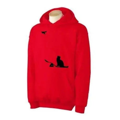 Banksy Cat & Mouse Hoodie L / Red