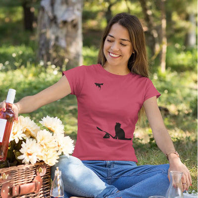 Banksy Cat & Mouse Ladies T-Shirt - Womens T-Shirt