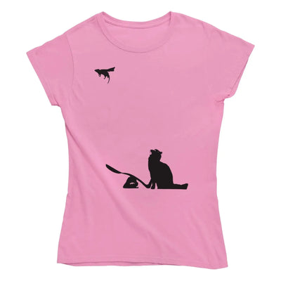Banksy Cat & Mouse Ladies T-Shirt - Womens T-Shirt