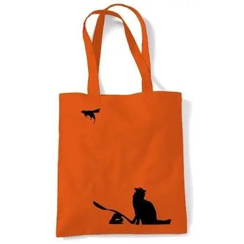 Banksy Cat & Mouse Shoulder bag Orange