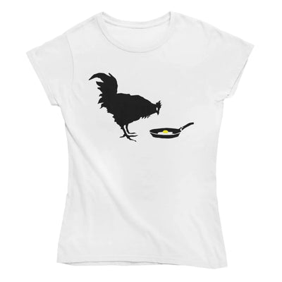 Banksy Chicken & Egg Ladies T-Shirt - Womens T-Shirt