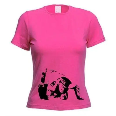 Banksy Coke Copper Ladies T-Shirt L / Dark Pink