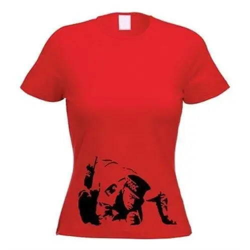 Banksy Coke Copper Ladies T-Shirt L / Red