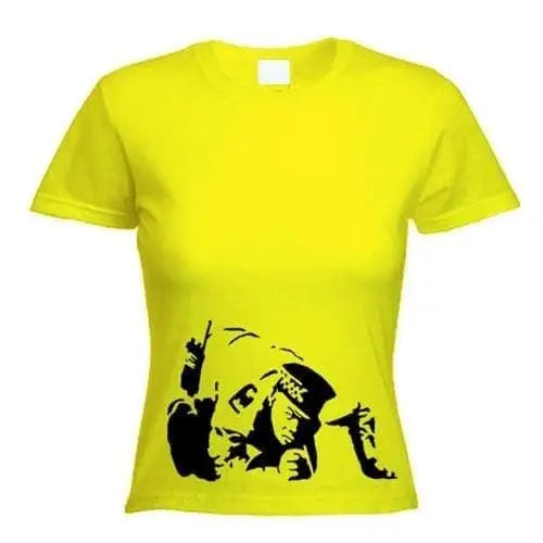 Banksy Coke Copper Ladies T-Shirt L / Yellow