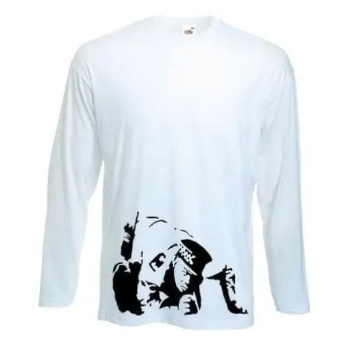 Banksy Coke Copper Long Sleeve T-Shirt S / White