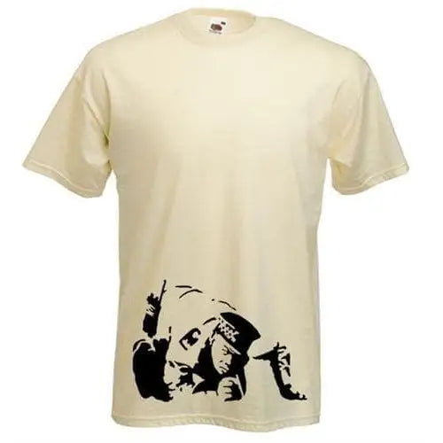 Banksy Coke Copper Mens T-Shirt XXL / Cream