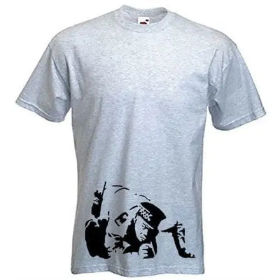 Banksy Coke Copper Mens T-Shirt XXL / Light Grey
